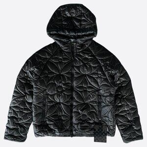 Louis Vuitton Black Flower Monogram Puffer Jacket
